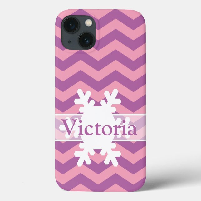 Radiant Frosted Orchid Chevrons with Snowflake (Baksida)