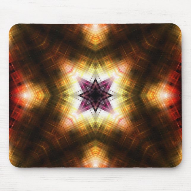 Radiant Geometric Starburst med Abstrakt Light Musmatta (Framsidan)