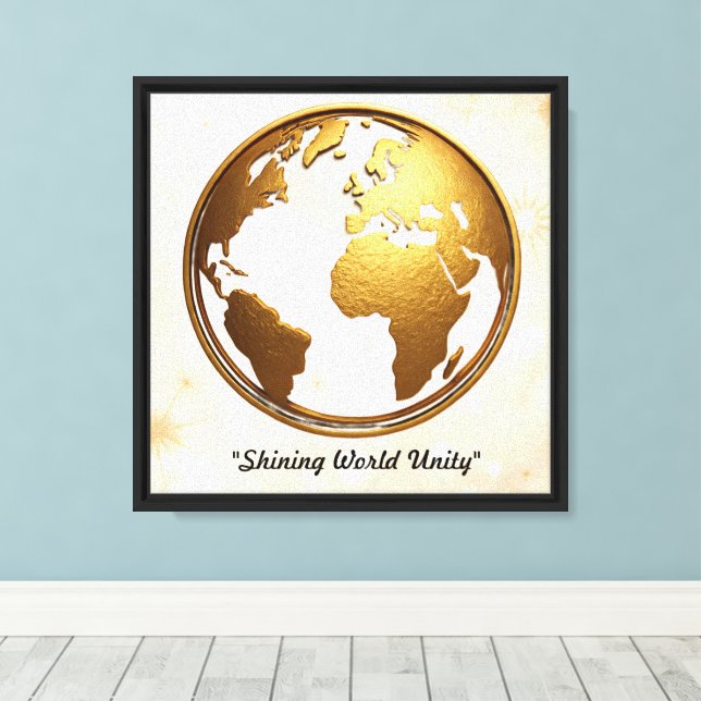 "Radiant Globe Majesty" Canvastryck (Insitu (trägolv))