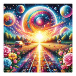 Radiant glöd, stor 5D DIY Diamond Painting Kit Fototryck
