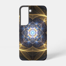 Radiant Guld Blue Fractal Phone Case