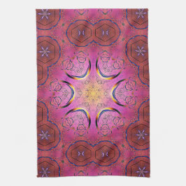 Radiant Heart Kaleidoscope Kökshandduk