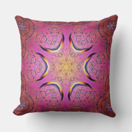 Radiant Heart Kaleidoscope Kudde