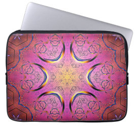 Radiant Heart Kaleidoscope Laptop Fodral