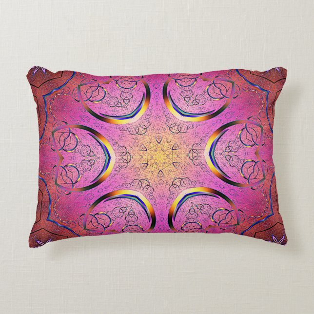 Radiant Heart Kaleidoscope Prydnadskudde (Framsidan)