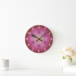 Radiant Heart Kaleidoscope Rund Klocka