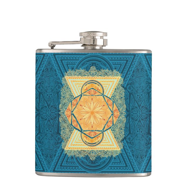 Radiant Helig Geometry Mandala Fickplunta (Framsidan)