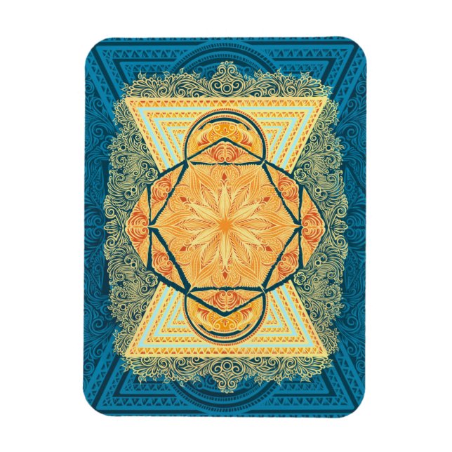 Radiant Helig Geometry Mandala Magnet (Vertikal)