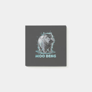 Radiant Hippo Moo Deng Post-it Block