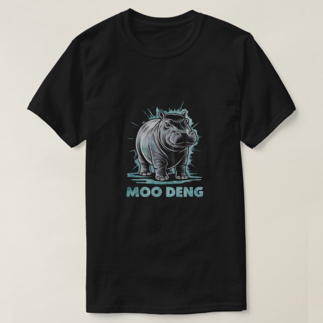 Radiant Hippo Moo Deng T Shirt (Design framsida)