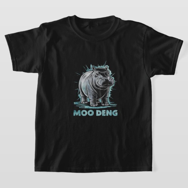 Radiant Hippo Moo Deng T Shirt (Laydown)