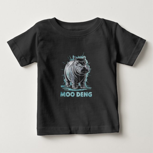 Radiant Hippo Moo Deng T Shirt (Framsida)