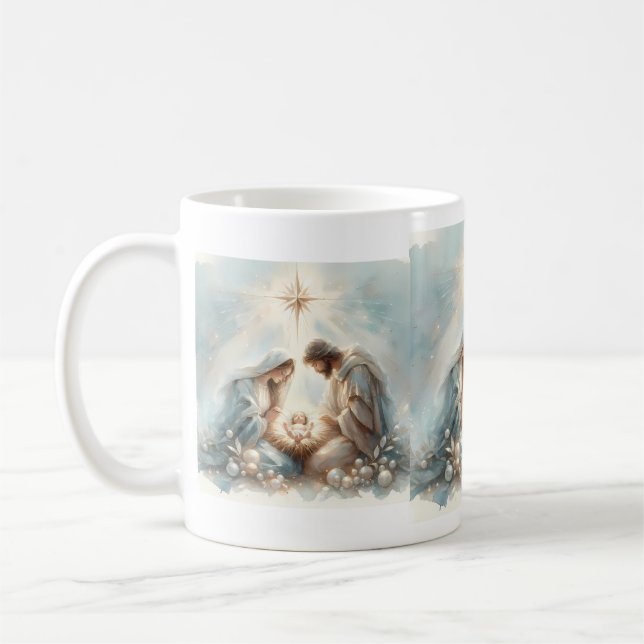 Radiant Holy Family Nativity Scene Kaffemugg (Vänster)