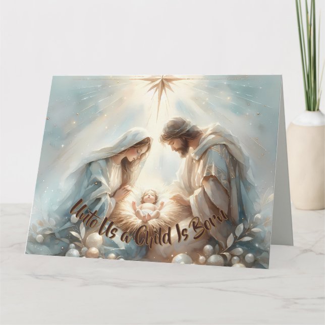 Radiant Holy Family Nativity Scene Kort (Framsida)