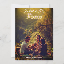 Radiant in His Peace Religious Elegant One Photo Julkort