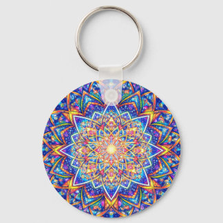 Radiant Kaleidoscope Mandala – Color Harmony Keych Nyckelring