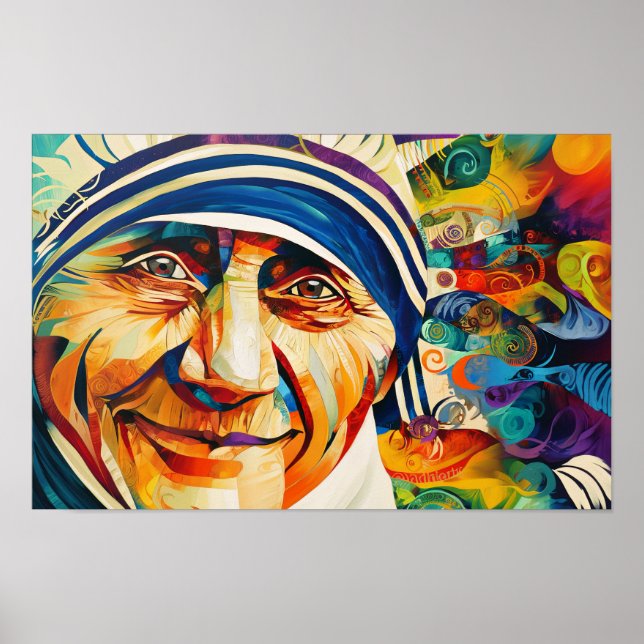 Radiant Kärlek: Saint Teresa of Calcutta Poster (Framsidan)