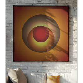 Radiant Lagrar: Sunset Hues in Concentric Harmony Poster