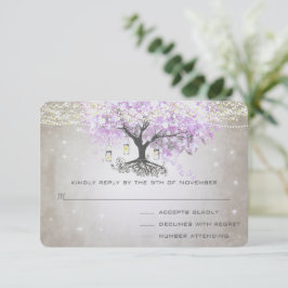 Radiant Lavender Heart Löv Bröllop OSA Kort
