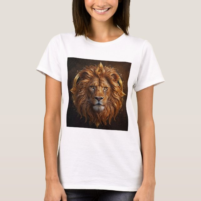 Radiant Leo Design | Zodiac-tecken T Shirt (Framsida)