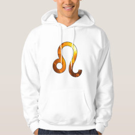 Radiant Leo Glow - Luxurious Guld Cosmic Art Hoodie