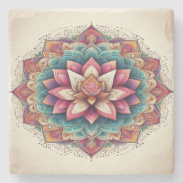 Radiant Lotus Mandala: Blooming Serenity Stenunderlägg