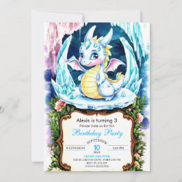 Radiant Lycklig Dragon Birthday Inbjudningar