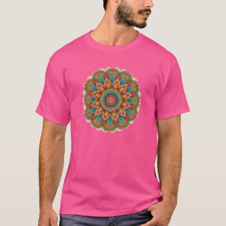 Radiant Mandala Boho Style Design T Shirt