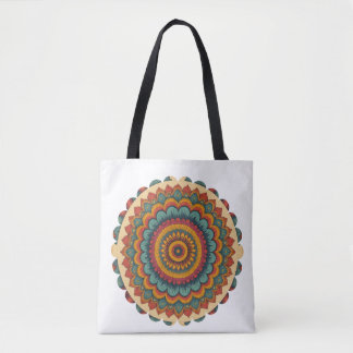 Radiant Mandala Boho Tote Bag Tygkasse
