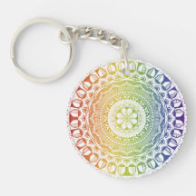 Radiant Mandala Spectrum Acrylic Keychain