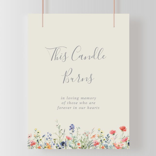 Radiant Multifärgad Wildblomma Candle Burns Poster (Skapare uppladdad)