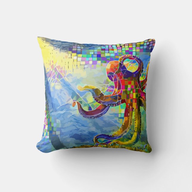 Radiant Octopus Kudde (Framsida)