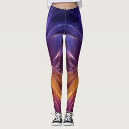 Radiant orange purple leggings