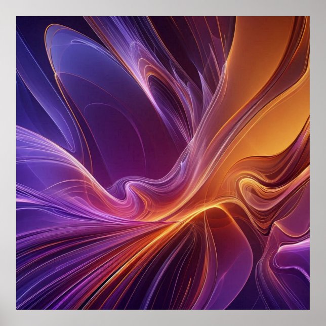 Radiant orange purple poster (Framsidan)