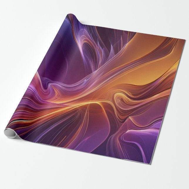 Radiant orange purple presentpapper (Utrullad)