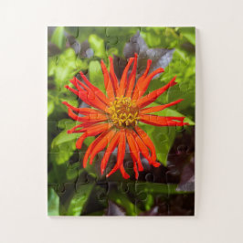 Radiant Orange Zinnia | Floral Tribute to Alzheime Pussel