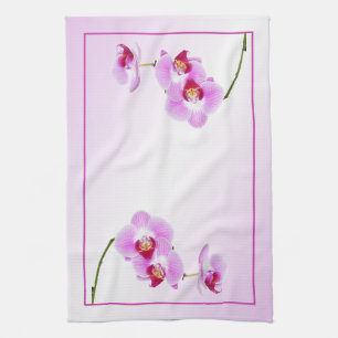 Radiant orchid Tropical Floral Photography Kökshandduk