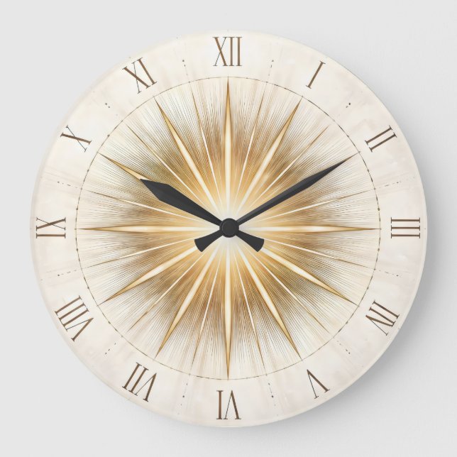 Radiant Order — Sunburst Dial Art Stor Klocka (Framsida)