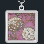 Radiant ornament I Silverpläterat Halsband<br><div class="desc">Blommigt</div>