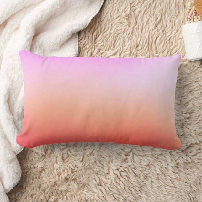 Radiant Pastel Sunset Gradient Lumbarkudde (Filt)
