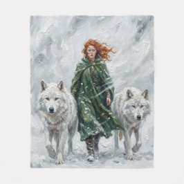 Radiant Peace Dove Lantern Imbolc Snowdrops Art Fleecefilt