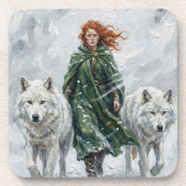 Radiant Peace Dove Lantern Imbolc Snowdrops Art Underlägg