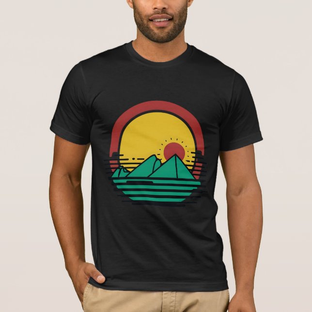 Radiant Peaks Mountain T Shirt (Framsida)