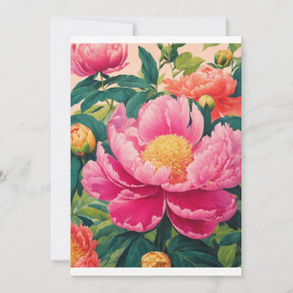 "Radiant Peonies: Hyper-Realistic Blommars" Inbjudningar