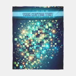 Radiant Pixel Bokeh Fleecefilt