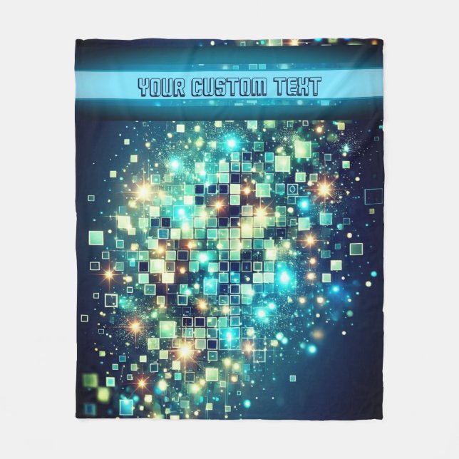 Radiant Pixel Bokeh Fleecefilt (Framsidan)