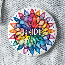 Radiant PRIDE Month Mandala Knapp