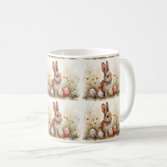 Radiant Rabbit Mugg: Bunny Bouquet Kaffemugg (Framsida höger)