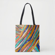 Radiant Rainbow Elegance: Snyggt Patterned Tote