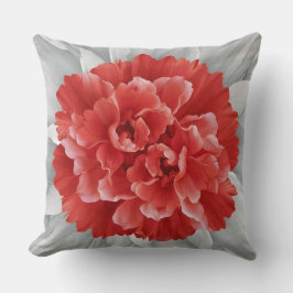 Radiant Red Azalea Botanical Art Dekorativ kudde C